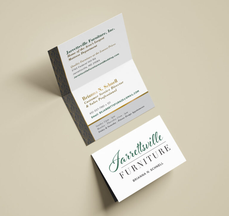 Jarrettsville Furniture Business Cards