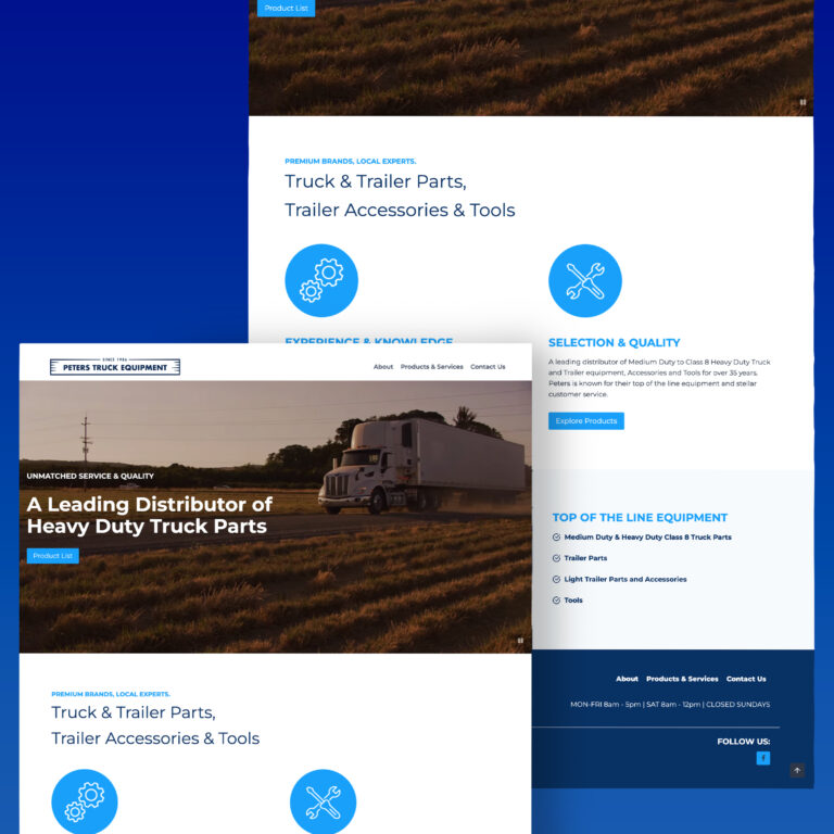 Peter’s Trucking Website
