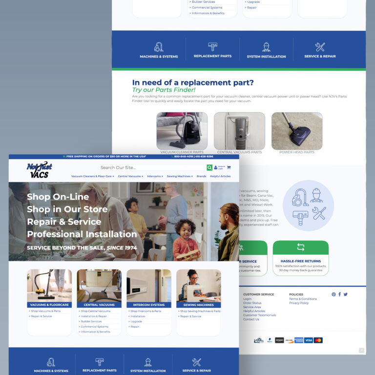 Not Just Vacs Website