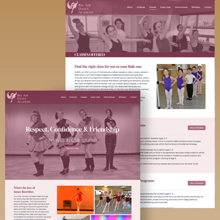 Bel Air Dance Academy Website