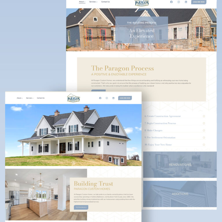 Paragon Custom Home Website